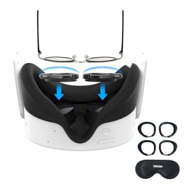 Imagem de Hibloks Glasses Spacer for Oculus Quest 3S, Prevent Myopia Glasses and VR Lenses from Scratching. VR Protection Accessories with Silicone Anti-Scratch Ring and VR Universal Lens Protector Cover