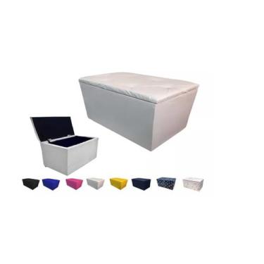 Imagem de Puff Bau Organizador E Decorativo 58x36x43 Ideal para Guardar Brinqued