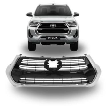 Imagem de Grade Preta Dianteira Radiador Hilux 2018 até 2020 - Importado
