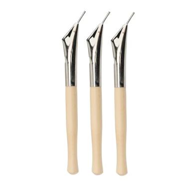 Imagem de 3 Pçs Ferramentas de Escultura Em Argila, Madeira de Faia e Conjunto de Caneta de Impressão Batik de Cerâmica de Aço Inoxidável, Atender às Necessidades Inovadoras