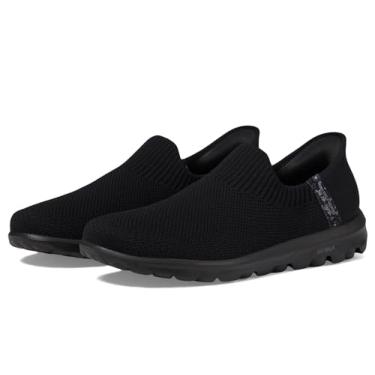 Imagem de Skechers Tênis feminino Go Walk Travel Tahiti Sunset Hands Free Slip-ins, Preto/preto, 13