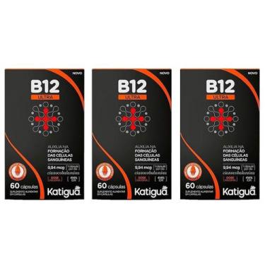 Imagem de Kit 3 Vitamina B12 Ultra Cianocobalamina 60 Cápsulas Katigua