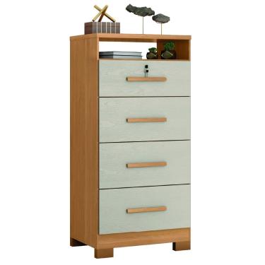 Imagem de Cômoda com Chave 4 Gavetas Primordial Max Zanzini