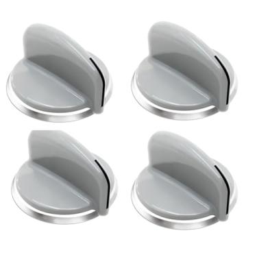 Imagem de 4 peças WH01X10462 para GE secador e máquina de lavar cinza botão de controle AP4485269