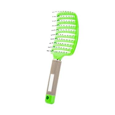 Imagem de 1 peça escova de cabelo pente de cabelo desembaraçador escova de cabelo desembaraçador piolhos massagem pente feminino emaranhado salão de cabeleireiro (verde-02)