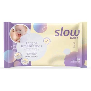Imagem de Lenço umedecido slow baby wipes com 48 unidades - LANOSSI