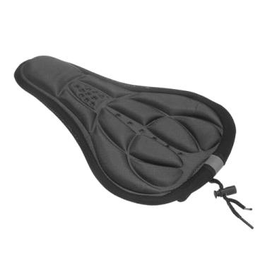 Imagem de HARFINGTON Capa de assento de bicicleta, almofada de selim de bicicleta com cordão e capa à prova d'água, grande, confortável, acolchoada em gel, para homens e mulheres, bicicletas estacionárias