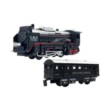 Imagem de Trem Elétrico de Carga Infantil com Trilhos e Luzes - Brinquedo Presen