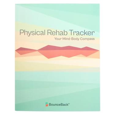 Imagem de Rastreador de fisioterapia – sua bússola mente-corpo. Fique por dentro da sua recuperação; acompanhe a dor, medicamentos, sono, progresso e muito mais com este diário de reabilitação. Perfeito para