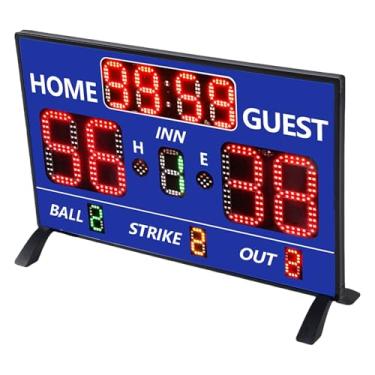 Imagem de Placar Eletrônico de Basquete, Placar Eletrônico Alimentado por Bateria Com Controle Remoto, Com Chapas e Temporizador, Goleiro para Futebol, Buraco de Milho, Pingue -pongue
