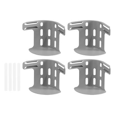 Imagem de ＫＬＫＣＭＳ Suportes para lençóis de 4pcs apertadores fáceis de instalar colchão de colchão de colchão com tiras para o apartamento em casa do hotel, Cinza