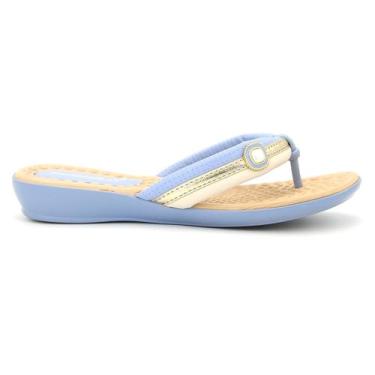 Imagem de Tamanco Feminina Piccadilly 500374 Esporão Baixo Confortavel, 35, Azul