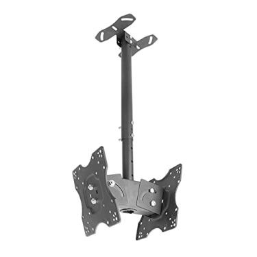 Imagem de CUTPOIY Suporte de TV inclinável e giratório, suporte de TV de teto de 2 lados, suporte de TV de teto telescópico, para TVs de 50 a 55 polegadas, peso máximo de 27 kg por tela (TV de 20 a 81 cm)
