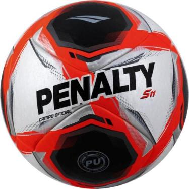 Imagem de Bola de Futebol de Campo S11 R1 XXV Branco, Preto e Laranja - Penalty