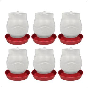 Imagem de Kit 6 Bebedouro Para Aves Plastico Com Rosca 7,5 litros - Agropet