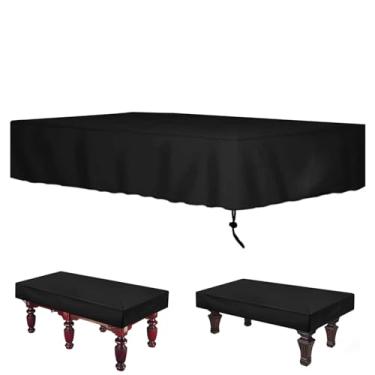 Imagem de Capa de mesa de bilhar 2,7 m, impermeável, 210D, tecido Oxford, capas de mesa de bilhar com cordão, à prova de poeira, à prova de arranhões, proteção UV para móveis de jardim, capas de mesa de sinuca