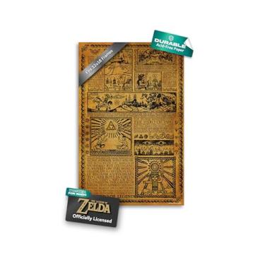 Imagem de Pyramid America Pôster Zelda – Pôster Legend of Zelda - Story of the Hero Map (impressão sem moldura 28 x 43 cm sem moldura) Arte de parede de jogos para quarto - Casa - Escritório - Sala de jogos