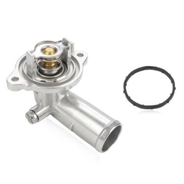 Imagem de WMPHE Conjunto de carcaça de termostato compatível com Maserati Ghibli 2014-2021 Levante Quattroporte Substituição para 330424 323056