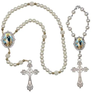 Imagem de Terco de Oraçao de Luxo com Terco de Carro Nossa Senhora da Conceição 