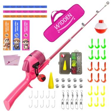 Imagem de WIDDEN Vara De Pesca Infantil, Vara De Pesca Telescópica, Vara De Pesca Dobrável Para Criança E Combinação De Carretel Com Caixa De Equipamento, Linha De Pesca, Bobber E Iscas Macias Para Menino, Meni