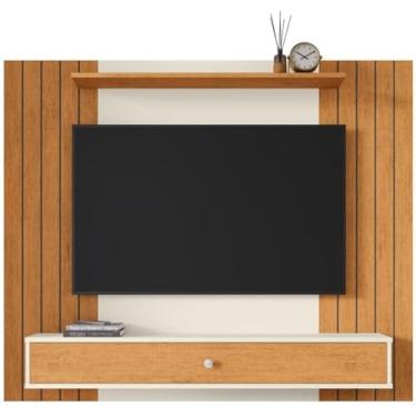 Imagem de Painel Ripado Para Tv 43 Polegadas Berlim Com Gaveta Casa Jd (Off White Ripado)