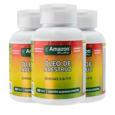 Imagem de 3 Original Oleo D Avestruz 60cap Ômega 3 6 7 9 Vitamina Ade Sabor:Não aplicável