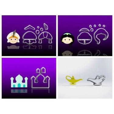 Imagem de Cortador Kit Aladdin 4 Modelos Mod 2 Tamanho 5cm