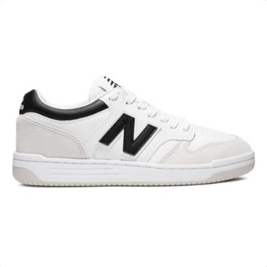 Imagem de Tênis New Balance 480 Low Unissex (Branco/Preto, BR, Adulto, Numérico, 42)