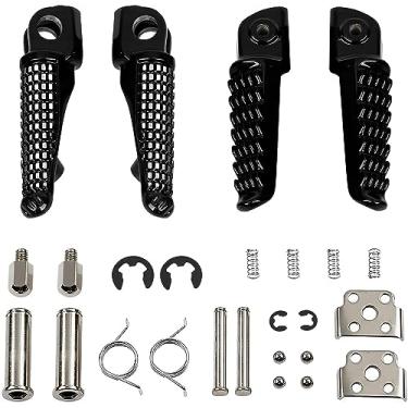 Imagem de VPZMT Cavilhas dianteiras traseiras para kawasaki ZX6R 2003-2011, Z750 Z1000 2007-2012, ZX14 2006-2013, ZZR1200 2000-2006, ZX-10R 2004-2012, ZX-9R 1998 2003 (preto)