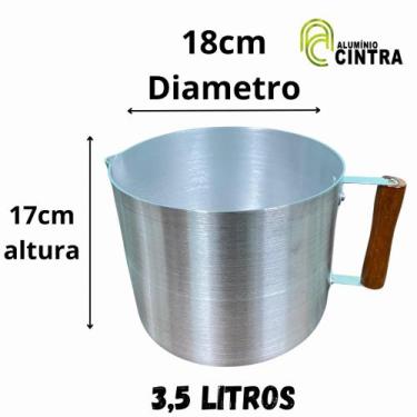 Imagem de Canecão fervedor leiteira aluminio grande linha hotel 3,0 litros n18cm