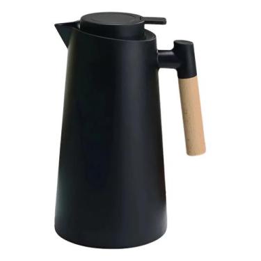 Imagem de Garrafa Cafe Térmica Com Termômetro Digital Cabo Madeira 1l - Niro Bri