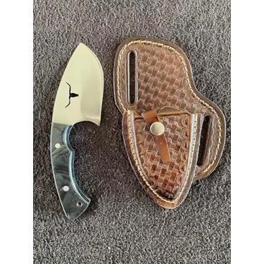 Imagem de Faca Campeira Unha de Onça Inox 8cm com Cabo Madeira Muirapiranga ou Resina + Bainha Couro Legítimo – Artesanal, Precisa e Versátil para Camping, Pesca, Cozinha, Uso Rural e Atividades Outdoor (Preto)