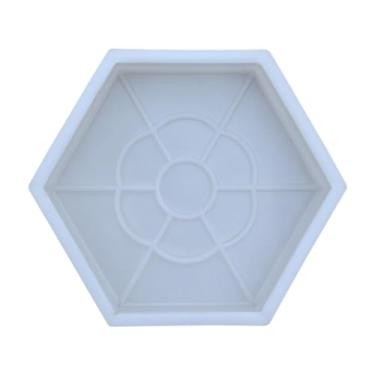 Imagem de MotiveTech Tijolo Colorido Concreto Decoração Prática Faça Você Mesmo Hexágono Pavimentação Cimento para Pátios de Quintal Tijolo Ao Ar Livre