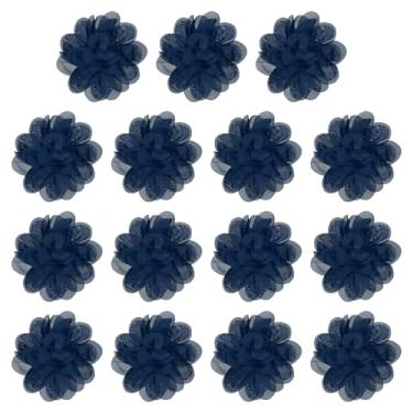 Imagem de YELARXI Flores de chiffon, apliques de tecido de costura, apliques de flores de chiffon - adequado para (mulheres/artesanato faça você mesmo/tiaras/acessórios de cabelo/casamento/festa/corsage) pacote