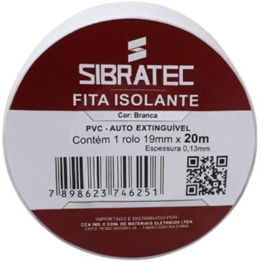 Imagem de Fita isolante Branca 19mm x 20 metros Sibratec
