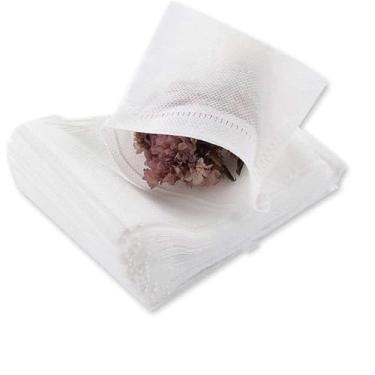 Imagem de 400 sacos de filtro de chá, sacos de chá vazios descartáveis, saco de infusores de chá com selo de cordão de algodão para folhas soltas azul-petróleo (9 x 7 cm)