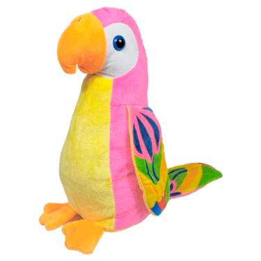 Imagem de Ave Passaro De Pelúcia Arara Brinquedo Decoração 28cms (Rosa)
