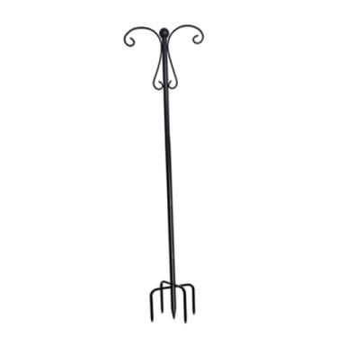 Imagem de Generic Suporte de suspensão de jardim com gancho duplo para decoração de metal, alimentador de pássaros, poste de jardim, gancho para cesta de flores, ninhos, 193 Cm