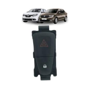 Imagem de Botão Pisca Alerta Trava Renault Logan Sandero 2015 A 2021