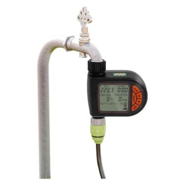Imagem de BYYINGSUS Temporizador de irrigação de água programável com atraso de chuva/manual/sistema automático de irrigação digital para uso externo