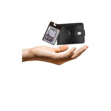 Imagem de Kit Carteira Pequena Mitty Couro Refil Mitty M0F Plm0 Preto