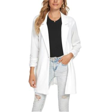 Imagem de Blazer feminino Unifizz, manga 3/4, elástico, plus size