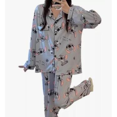 Imagem de Pijamas femininos de primavera e outono Cute Anime Stitch Cute - shuiy