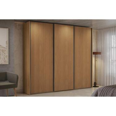 Imagem de Guarda Roupa Casal 3 Portas de Correr e 4 Gavetas T582 Canela - Kappesberg