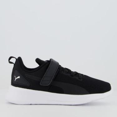 Imagem de Tênis Puma Flyer Runner Mesh V PS BDP Infantil Preto, 32
