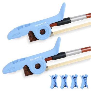 Imagem de RANMING Suporte de arco de violino azul, 2 peças