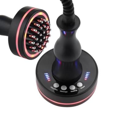 Imagem de Aparelho de Drenagem Linfática e Anti-Celulite, Massageador Elétrico, 30 Cabeças de Aço Inox, Multiuso Corporal, USB 5V, ABS Preto, 15x9x9cm