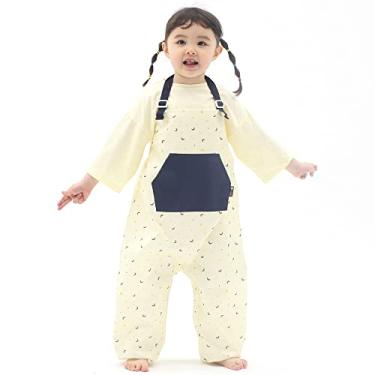 Imagem de Macacão infantil impermeável – alças ajustáveis, calça leve para chuva, bagunça e lama, Lua de estrela, G