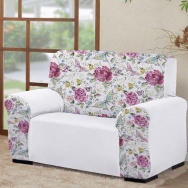 Imagem de Capa para de sofá 2 lugares Coladinha Mista 1PEÇA AVULSA Decoração par