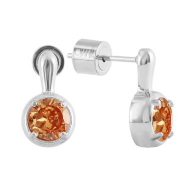 Imagem de JOIANA JEWELRY | Brincos Clemente, Small, Aço inoxidável com revestimento de ouro ou prata 18k e pedras de zircônia cúbica, Sem pedra preciosa